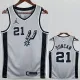 2020-21 SA Spurs DUNCAN #21 Grey Top Quality Hot Pressing NBA Jersey (Trapeze Edition) 飞人版