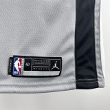 2020-21 SA Spurs PARKER #9 Grey Top Quality Hot Pressing NBA Jersey (Trapeze Edition) 飞人版