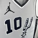 2020-21 SA Spurs SOCHAN #10 Grey Top Quality Hot Pressing NBA Jersey (Trapeze Edition) 飞人版