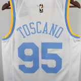 2022-23 Lakers TOSCANO #95 White Retro Top Quality Hot Pressing NBA Jersey