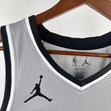 2020-21 SA Spurs SOCHAN #10 Grey Top Quality Hot Pressing NBA Jersey (Trapeze Edition) 飞人版