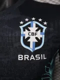 2024-25 Brazil Black Special Edition Player Version Soccer Jersey 绿花边