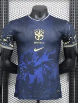 2024-25 Brazil Blue Black Special Edition Player Version Soccer Jersey