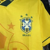 1993-1994 Brazil Home Yellow Retro Soccer Jersey