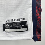 2024 Olympic Game USA LEONARD # 8 White Basketball Jersey