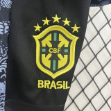 2024-25 Brazil Black Grey Special Edition Kids Soccer Jersey (耶稣灰黑)