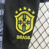 2024-25 Brazil Black Grey Special Edition Kids Soccer Jersey (耶稣灰黑)