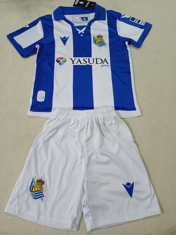 2024-25 Real Sociedad Home Kids Soccer Jersey