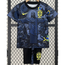 2024-25 Brazil Blue Special Edition Kids Soccer Jersey *耶稣蓝色