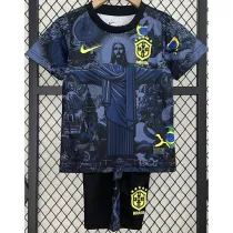 2024-25 Brazil Blue Special Edition Kids Soccer Jersey *耶稣蓝色
