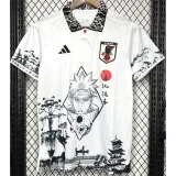 2024 Japan White Special Edition Fans Soccer Jersey (碳画鸣人)