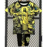 2024-25 Brazil Yellow Special Edition Kids Soccer Jersey (耶稣黄色)