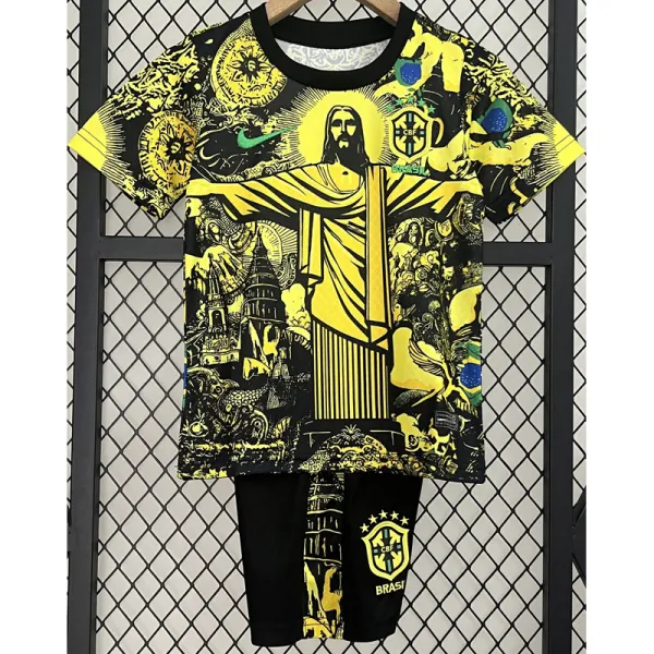 2024-25 Brazil Yellow Special Edition Kids Soccer Jersey (耶稣黄色)