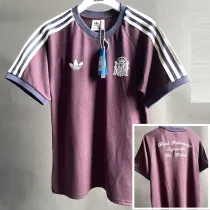 2024 Spain Claret red Casual Retro Edition T-Shirts (High Quality)