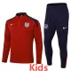 2024-25 England Jujube Red Kids Half Pull Tracksuit (童装)(半拉链)