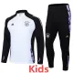 2024-25 Germany White Kids Half Pull Tracksuit (童装)(半拉链)