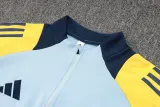 2024-25 RMA Light blue Half Pull Tracksuit (半拉链)