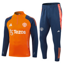 2024-25 Man Utd Orange Half Pull Tracksuit (半拉链)