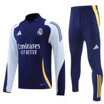 2024-25 RMA Royal blue Half Pull Tracksuit (半拉链)