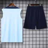 2024-25 PSG Light blue Tank top and shorts suit