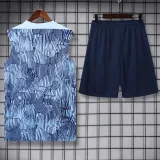 2024-25 PSG Light blue Tank top and shorts suit