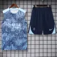 2024-25 PSG Light blue Tank top and shorts suit
