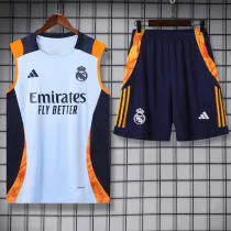 2024-25 RMA Light blue Tank top and shorts suit