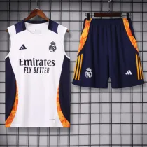 2024-25 RMA White Tank top and shorts suit
