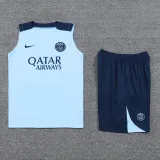 2024-25 PSG Light blue Tank top and shorts suit