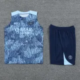 2024-25 PSG Light blue Tank top and shorts suit