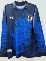 2024-25 Japan 火焰Y3 Blue Special Edition Long Sleeve Soccer Jersey (长袖)