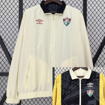 2024-25 Fluminense khaki & Black Double Sided Windbreaker (双面风衣)