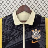 2024-25 Corinthians khaki & Black Double Sided Windbreaker (双面风衣)