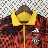 2024-25 Man Utd Yellow & Red Double Sided Windbreaker (双面风衣)