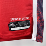 2024 Olympic Game USA CURRY # 4 Red Basketball Jersey
