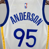 2022-23 WARRIORS ANDERSON #95 White Top Quality Hot Pressing NBA Jersey (V领)