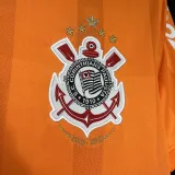 2010 Corinthians Orange Retro Soccer Jersey