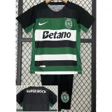 2024-25 Sporting Lisbon Home Kids Soccer Jersey