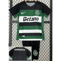 2024-25 Sporting Lisbon Home Kids Soccer Jersey