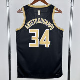 2023-24 BUCKS ANTETOKOUNMPO #34 Black Glory Edition Top Quality Hot Pressing NBA Jersey 荣耀版
