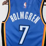 2022-23 OKC Thunder HOLMGREN #7 Blue City Edition Top Quality Hot Pressing NBA Jersey
