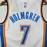 2022-23 OKC Thunder HOLMGREN #7 White City Edition Top Quality Hot Pressing NBA Jersey