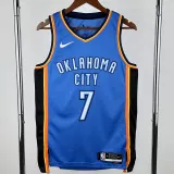2022-23 OKC Thunder HOLMGREN #7 Blue City Edition Top Quality Hot Pressing NBA Jersey