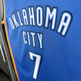 2022-23 OKC Thunder HOLMGREN #7 Blue City Edition Top Quality Hot Pressing NBA Jersey