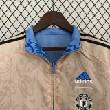 2024-25 Man Utd Blue & khaki Double Sided Windbreaker (双面风衣)