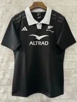 2024-25 New Zealand All Blacks Home Rugby Jersey (有领)