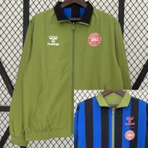 2024-25 Denmark Green & Blue Double Sided Windbreaker (双面风衣)