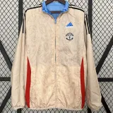2024-25 Man Utd Blue & khaki Double Sided Windbreaker (双面风衣)