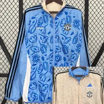 2024-25 Man Utd Blue & khaki Double Sided Windbreaker (双面风衣)