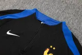 2024-25 France Black Half Pull Tracksuit (半拉链)